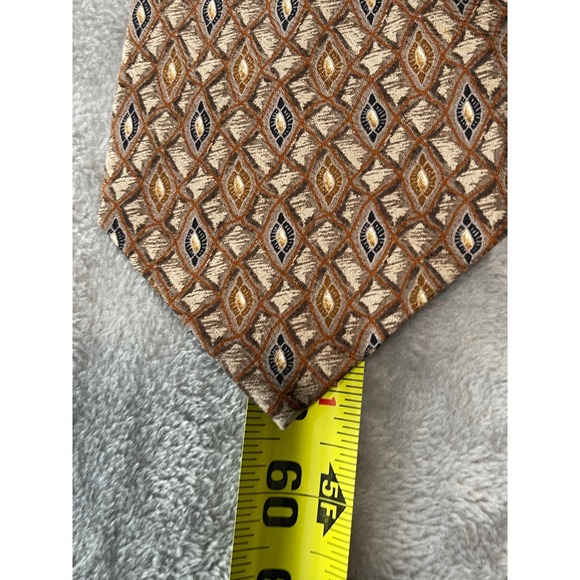 Nordstrom J.Z. Richards Men's All Silk Brown Geometric‎ Necktie Business - Picture 6 of 6
